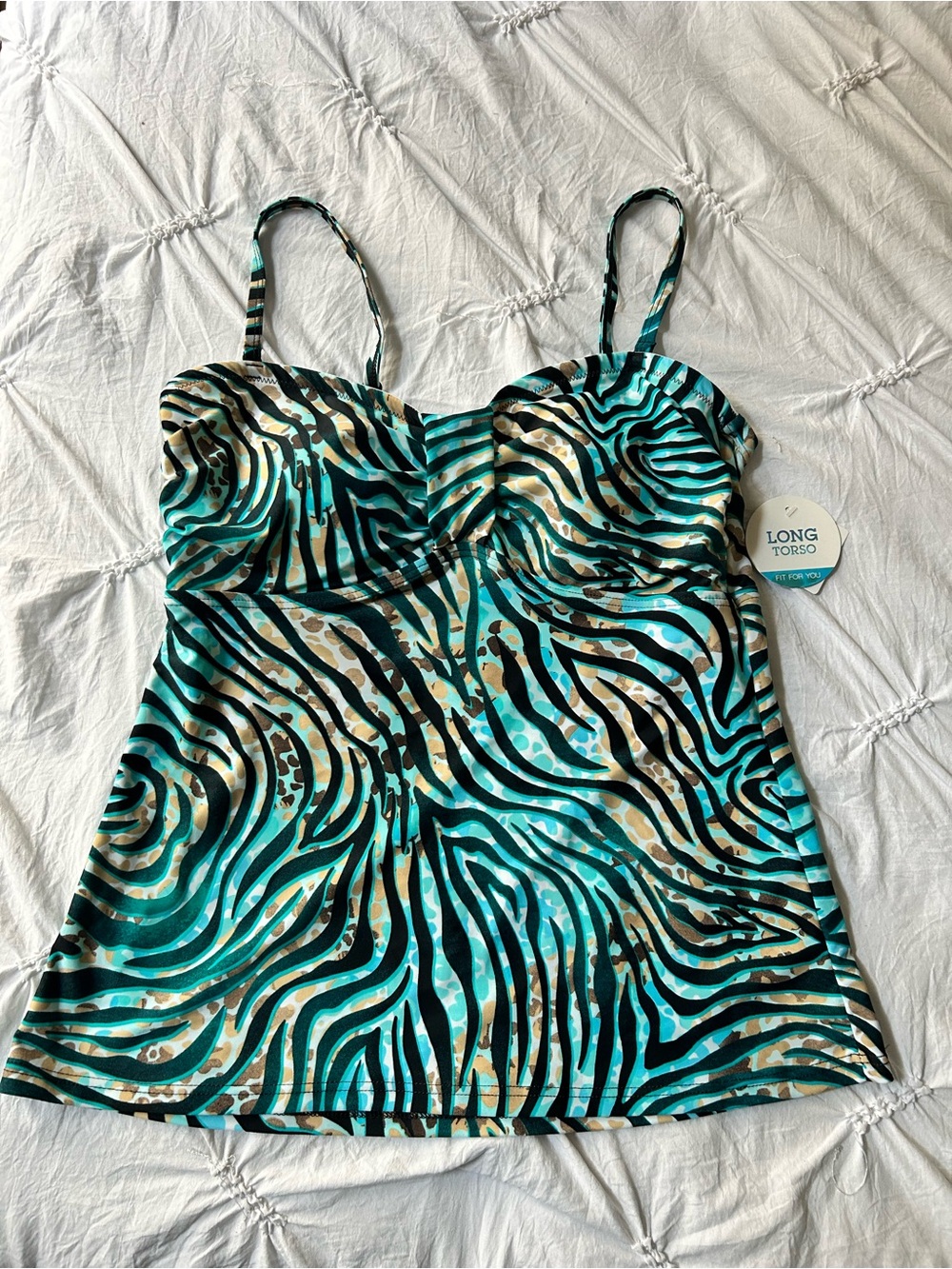 NWT Teal and brown swim tank